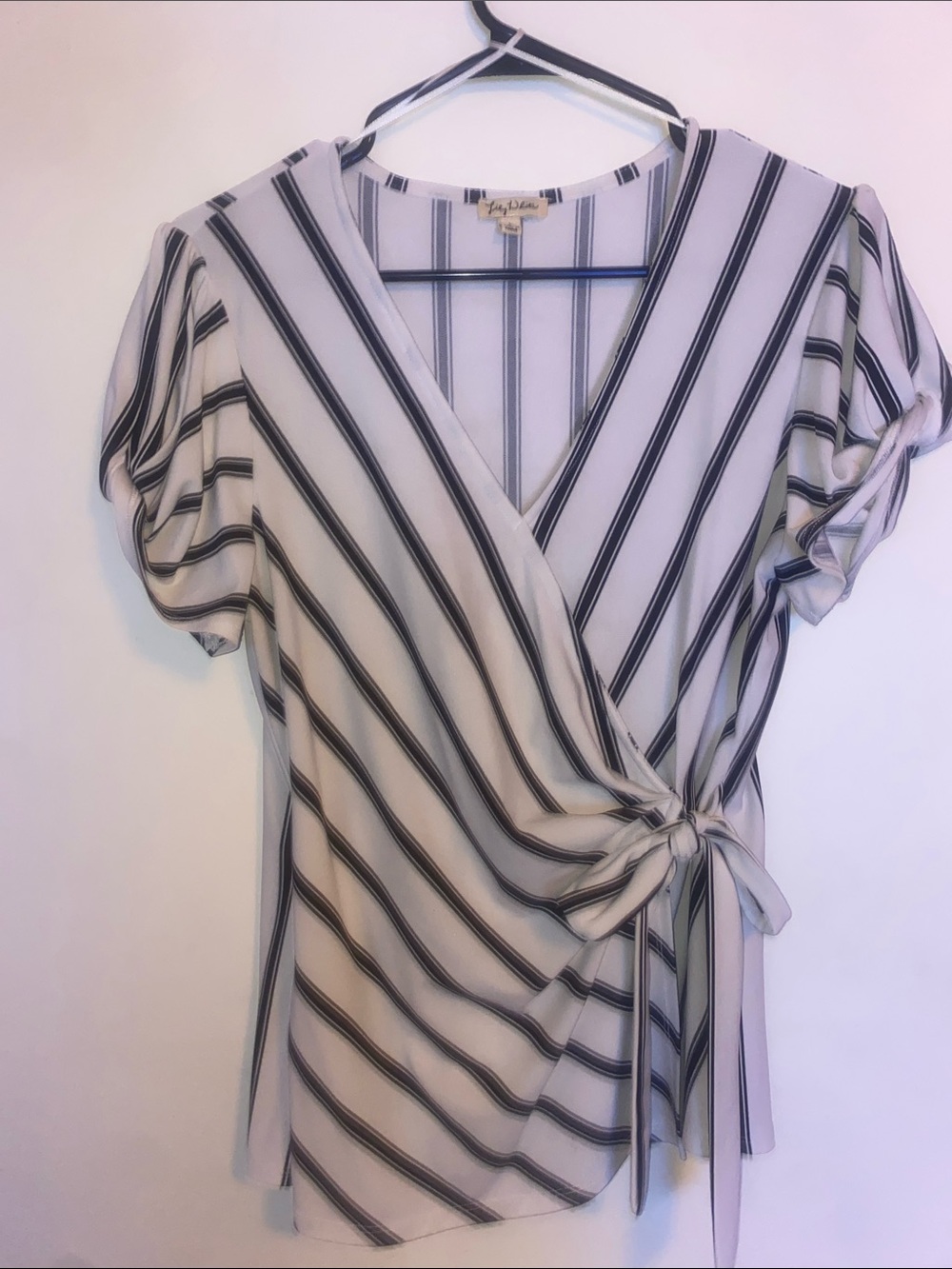 Black and White Striped Blouse